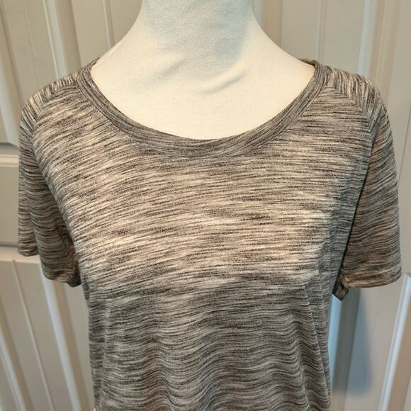 Coco + Carmen XXL Faux Wrap Heathered Gray Ruched Dress - Picture 3 of 11